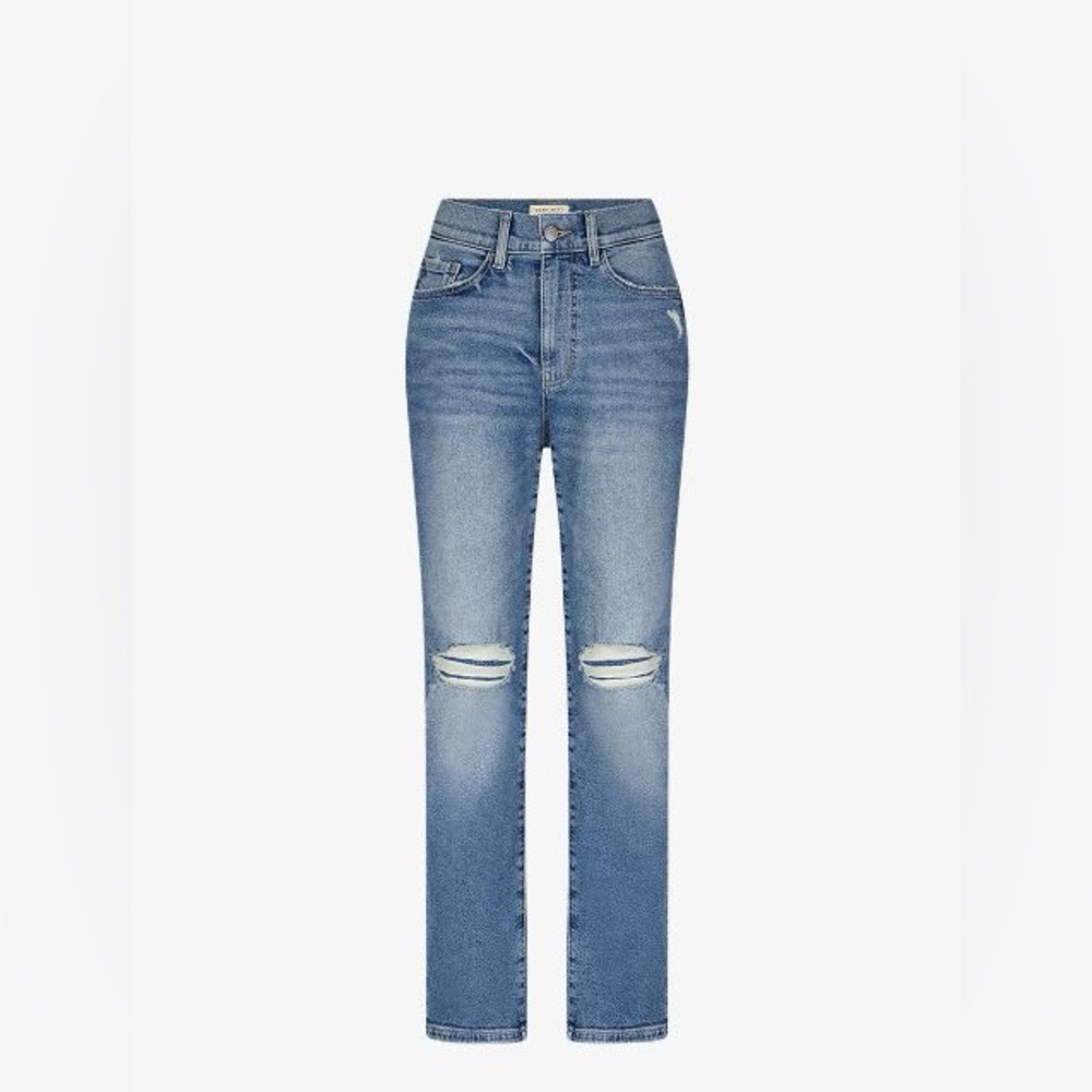 Stylish Blue Straight Leg Women's Jeans